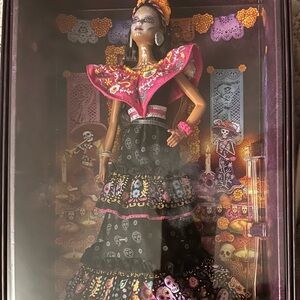 Barbie Día de Muertos Doll in Pink and Black Ensemble